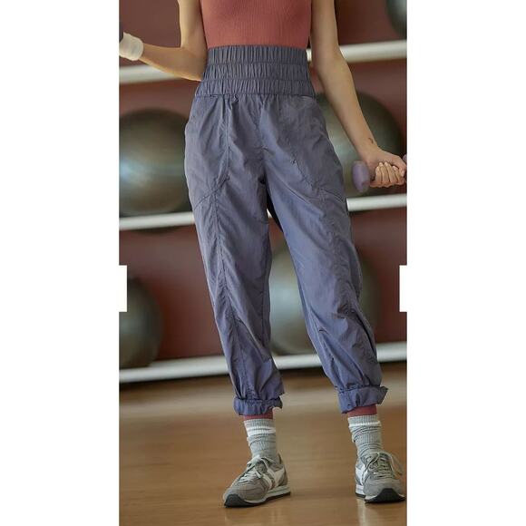 Free People Movement The Way Home Jogger Pull On Pants High Rise in Deep Sea - Picture 4 of 16